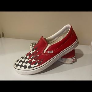 Vans Black Checks with Blood Drip Print - Size 11